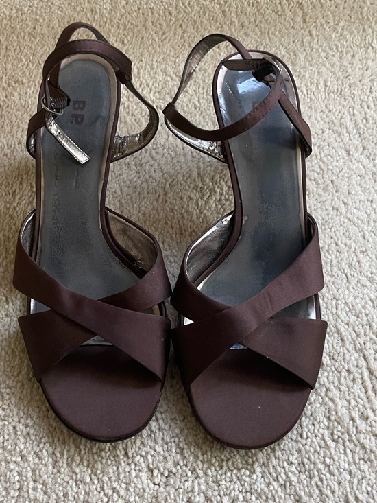 bp Shoes - Elegant BP Dark Brown Crisscross Strap Heels